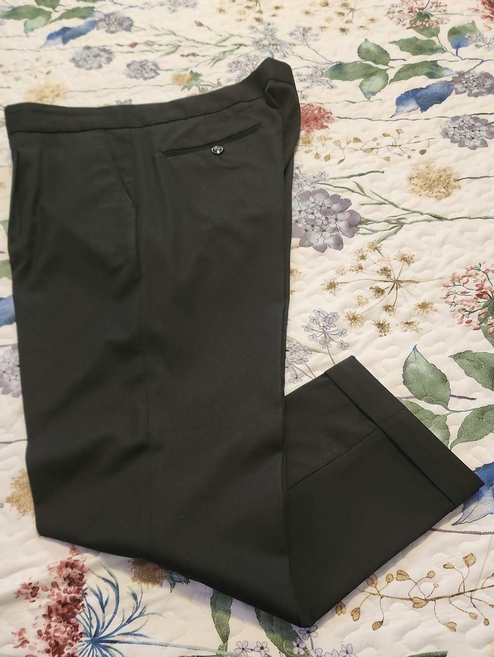 Men's Tailored Black Dress Pants - Classic Formal Trousers